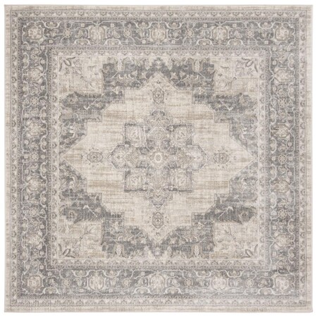 Safavieh 5 x 5 ft. Brentwood Power Loomed Square Area Rug Cream & Grey BNT865B-5SQ